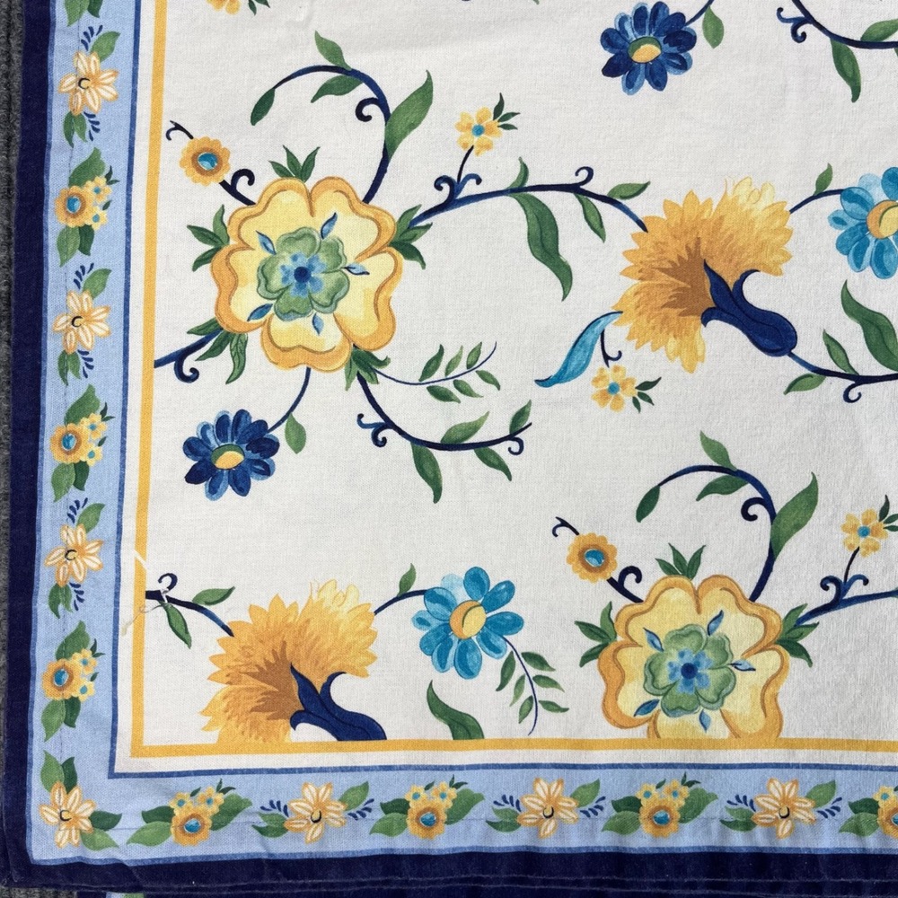 AERIN x Williams Sonoma Cordoba Tablecloth 68x105 Cotton Floral Lauder 2019